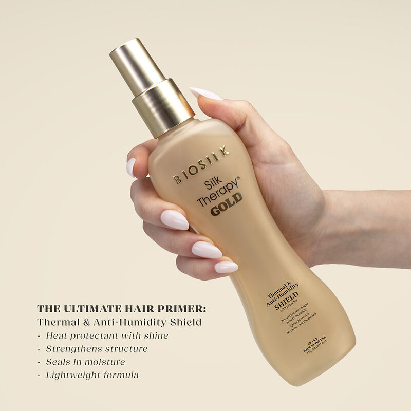 BioSilk Silk Therapy Gold Thermal and Anti-Humidity Shield - 7 Ounces, , large image number null